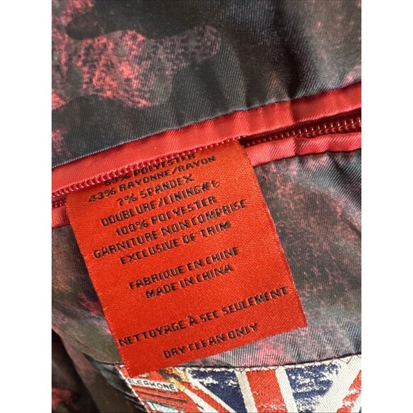 7 Downie St. Burgundy Knit Stretch Blazer 44R Slim Fit Sport Coat - Picture 7 of 8